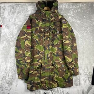Vintage Military Combat Smock Jacket Mens Medium Woodland Camo Windproof DPM